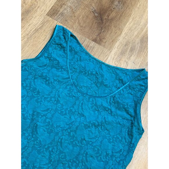 Vintage 90s Sleeveless Super Strechy Lace Tank Top - Picture 5 of 5